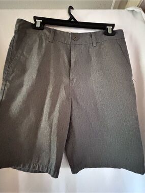 Men's Flat Front Gray Shorts — Lightweight Everyday Wear